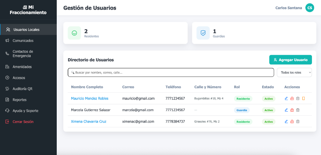 Gatevia Dashboard